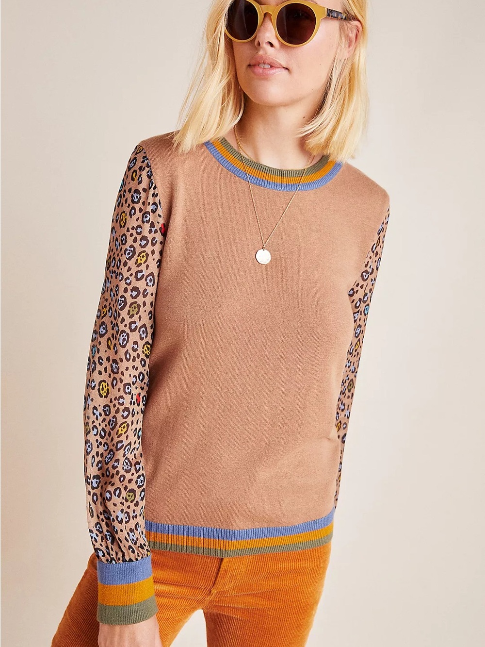 Anthropologie Celina Knit Pullover Sweater Cashmere Cotton blend